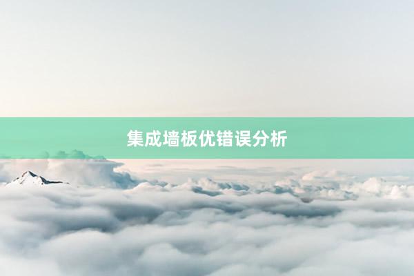集成墙板优错误分析