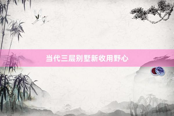 当代三层别墅新收用野心