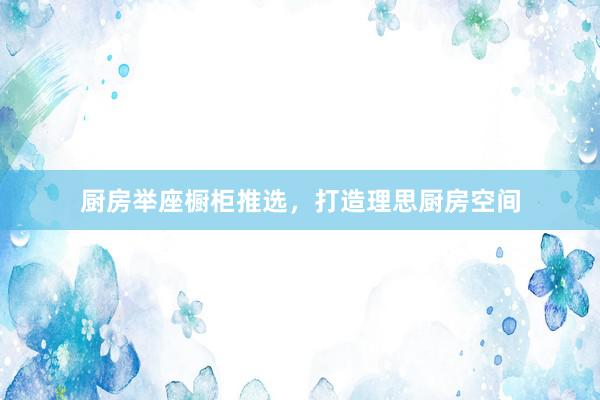 厨房举座橱柜推选，打造理思厨房空间